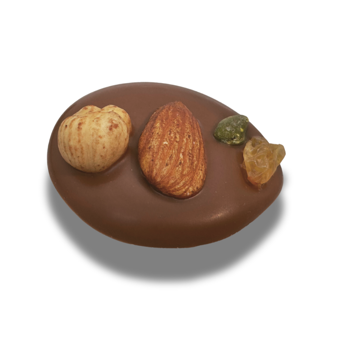 Photo chocolat mendiant lait