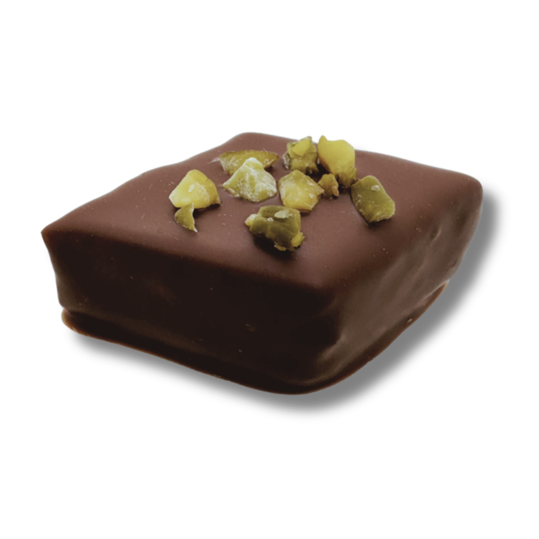 Photo chocolat pâte d'amande pistache lait