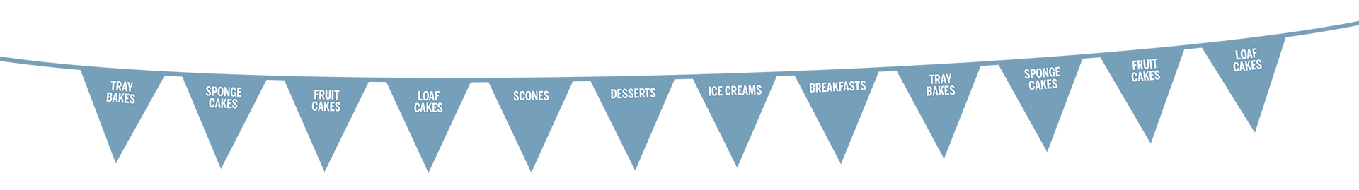 Rows of light blue and one magenta downwards-pointing triangle shapes on a white background.