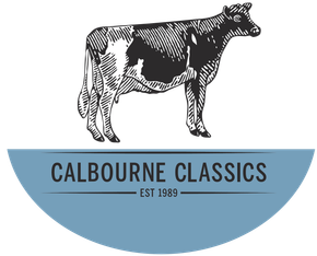 Cow illustration above text 