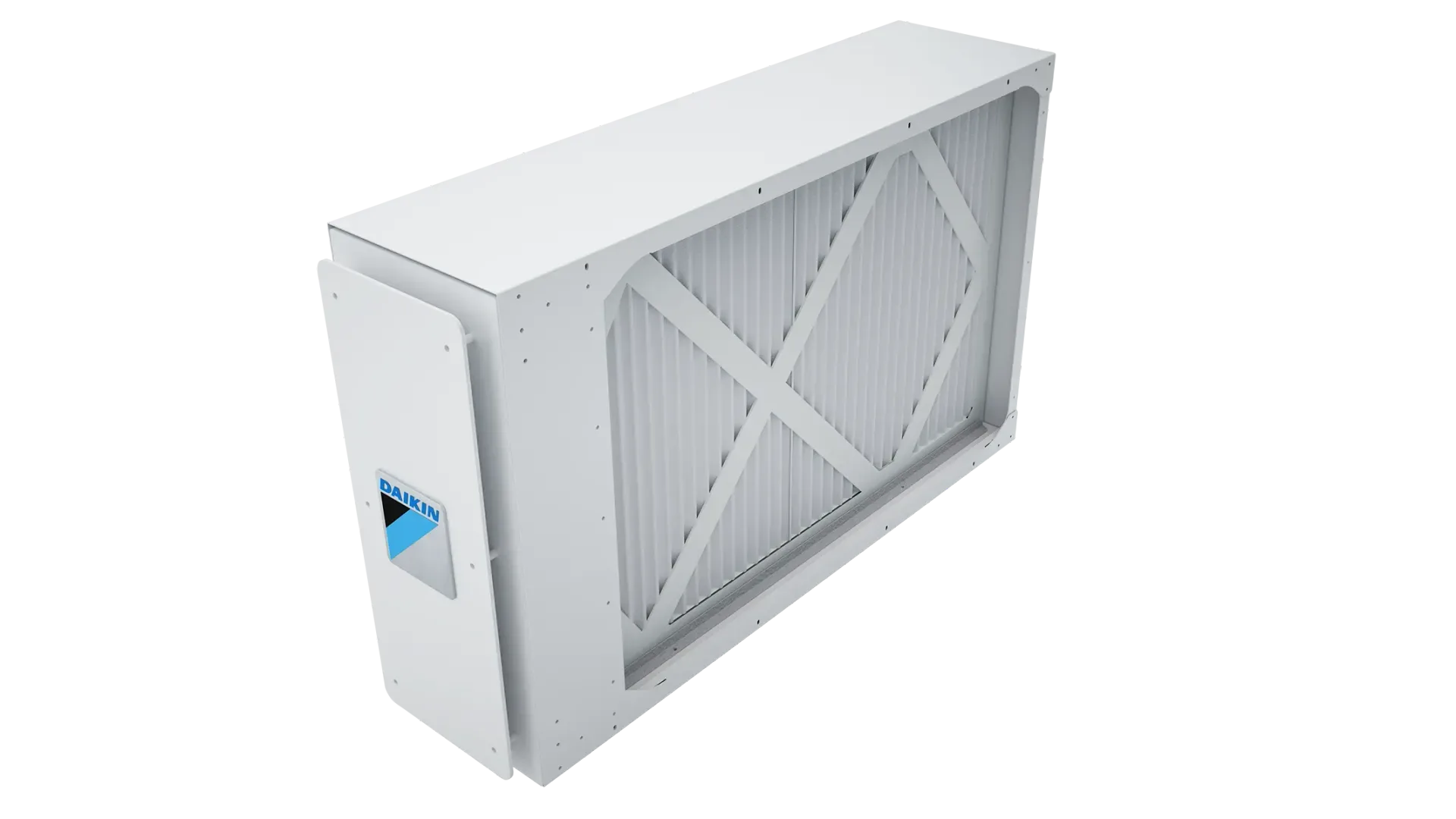 White air filter for HVAC systems.