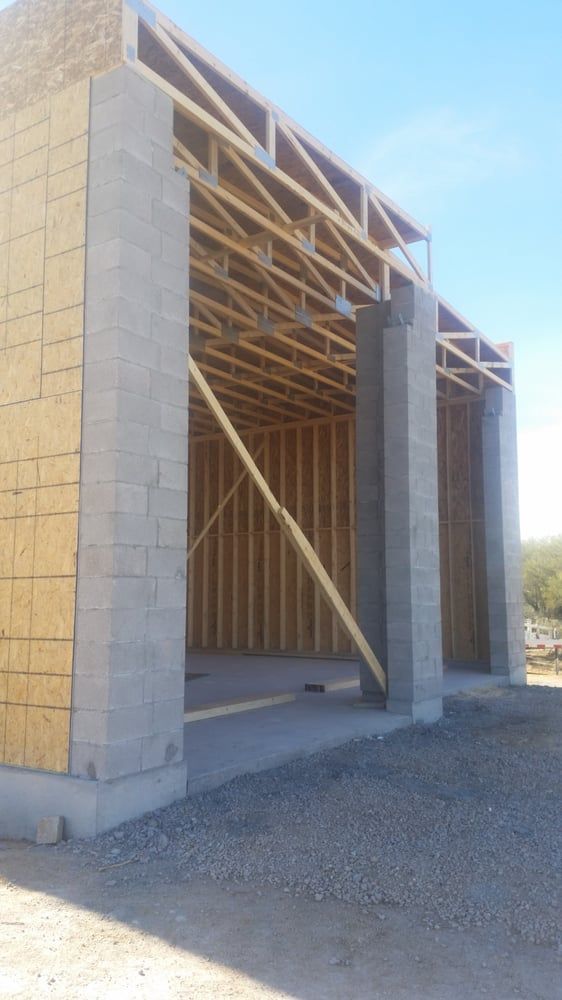 Building Layer of Wall Bricks Under Construction — Phoenix, AZ — Building Block Masonry