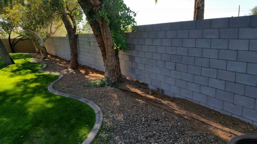 Garden Wall and Trees — Phoenix, AZ — Building Block Masonry
