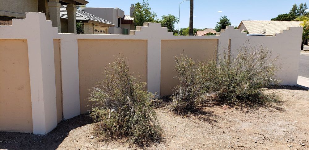 Combination of White and Cream Color of Wall — Phoenix, AZ — Building Block Masonry