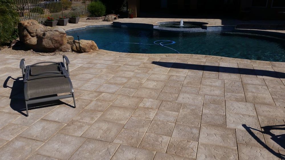 Swimming Pool with Bricks Floor — Phoenix, AZ — Building Block Masonry
