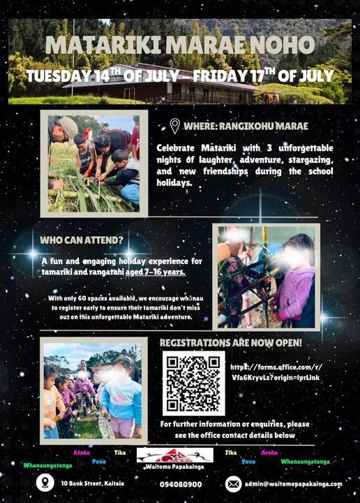  Waitomo Papakainga - Matariki Whanau Kotahi