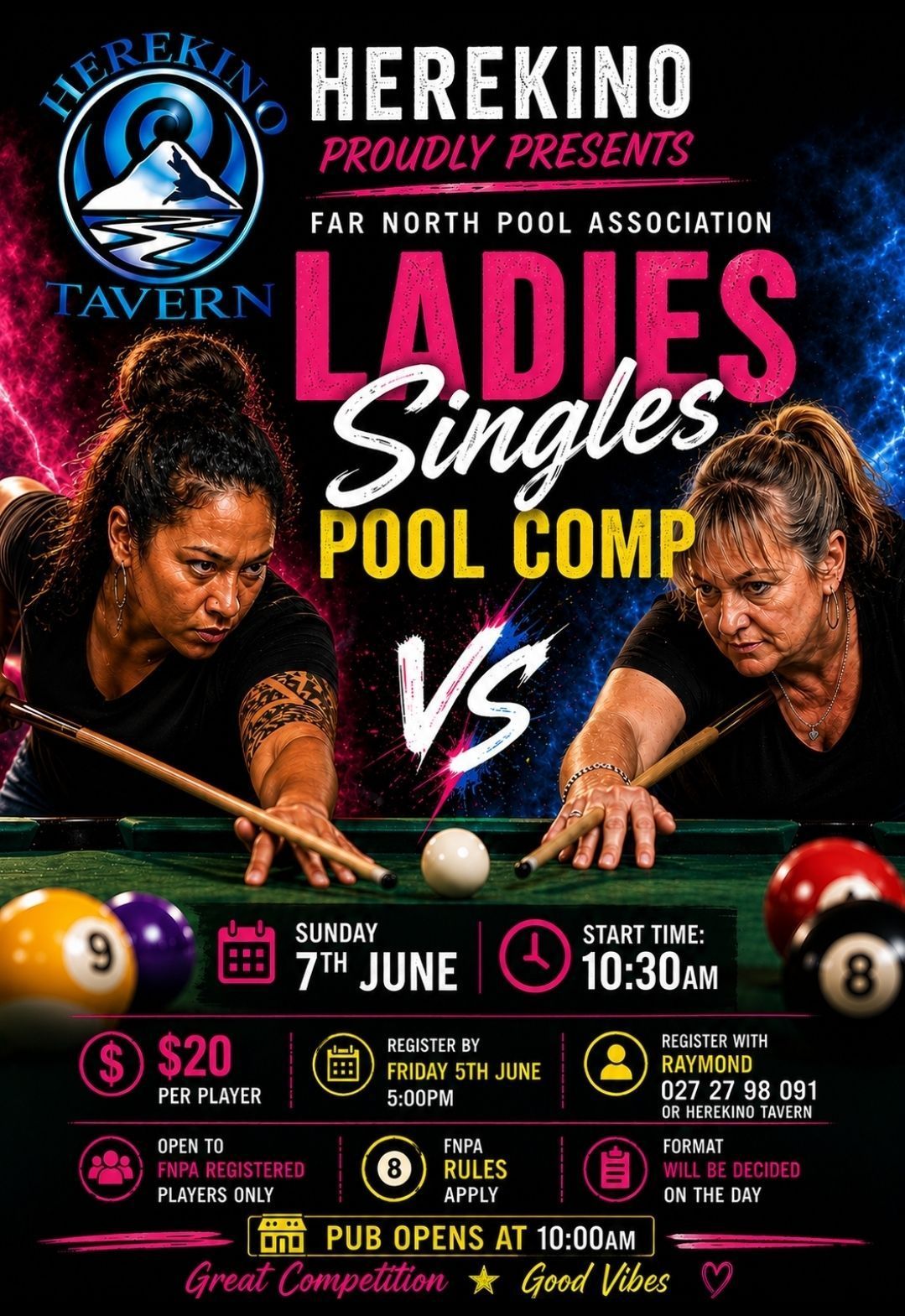 Ladies Pool Comp - Singles 
