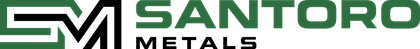 Logo of Santoro Metals. The logo is green and black.