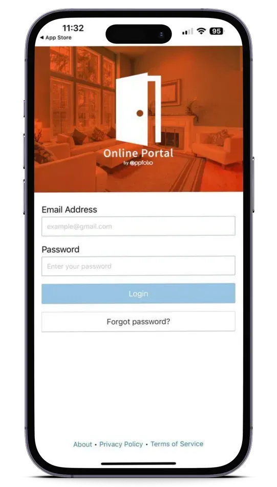 Online Portal app on iPhone
