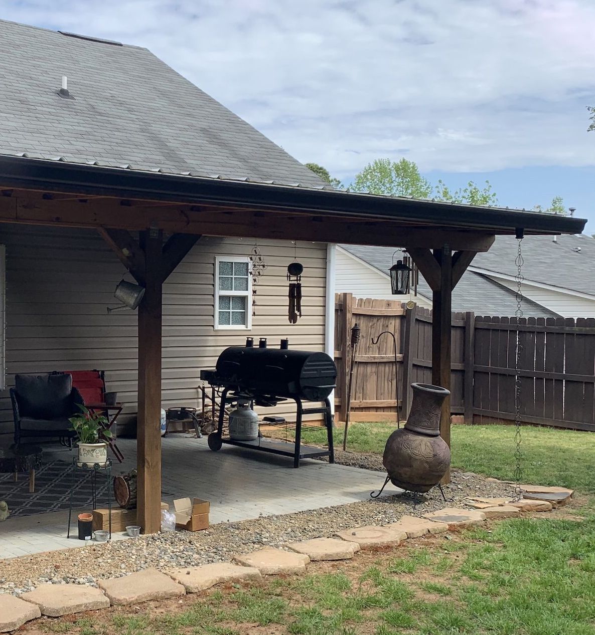 Outside Porch — Liberty, SC — Premier Seamless Gutters