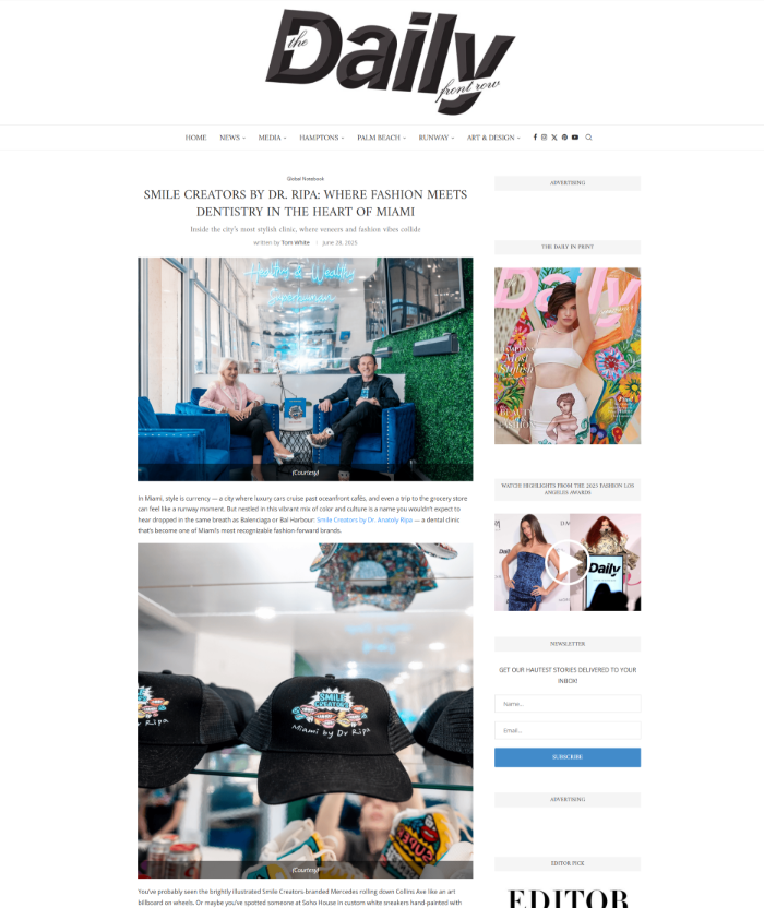 A screenshot of a daily newspaper article.