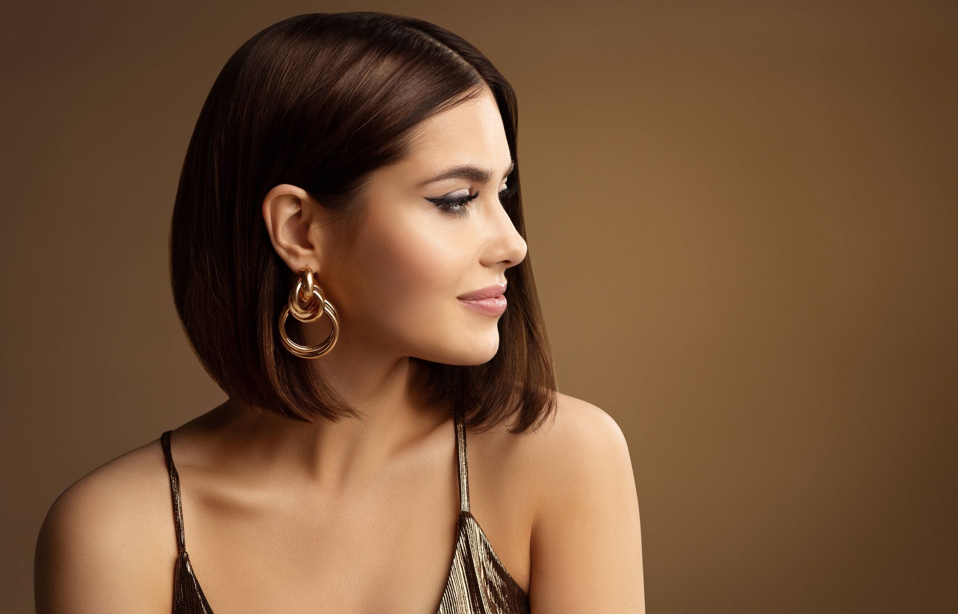Someone with an elegant hairstyle for a high-end event near Lexington, Kentucky