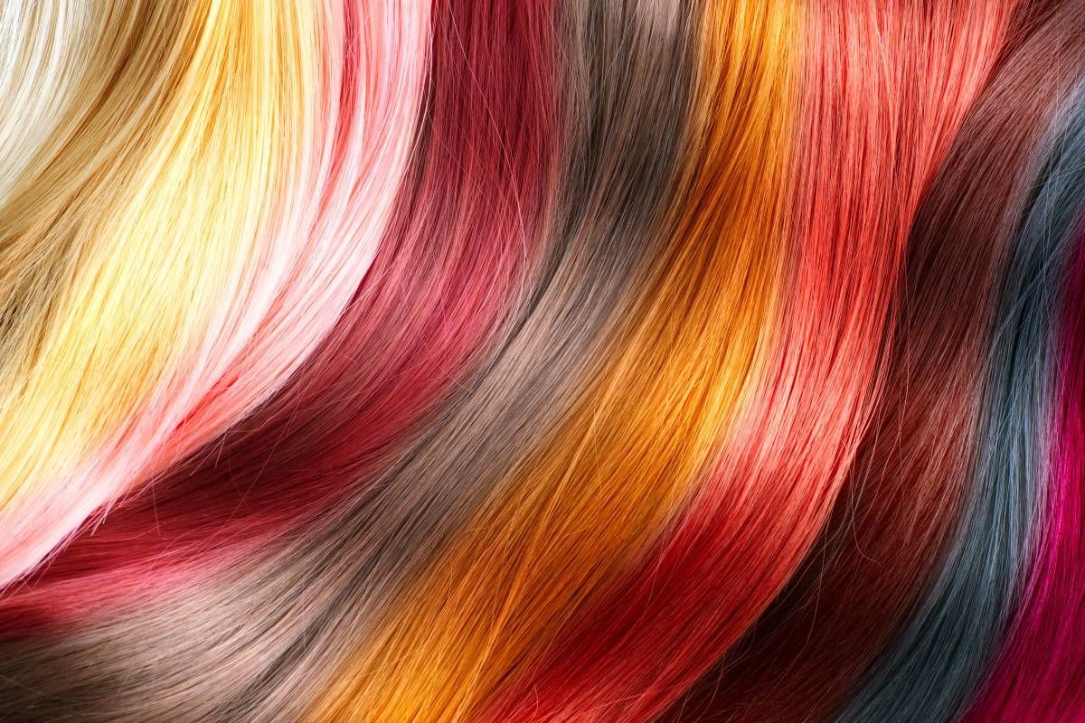 Samples of differently-colored hair dyes for the summer near Lexington, Kentucky (KY)