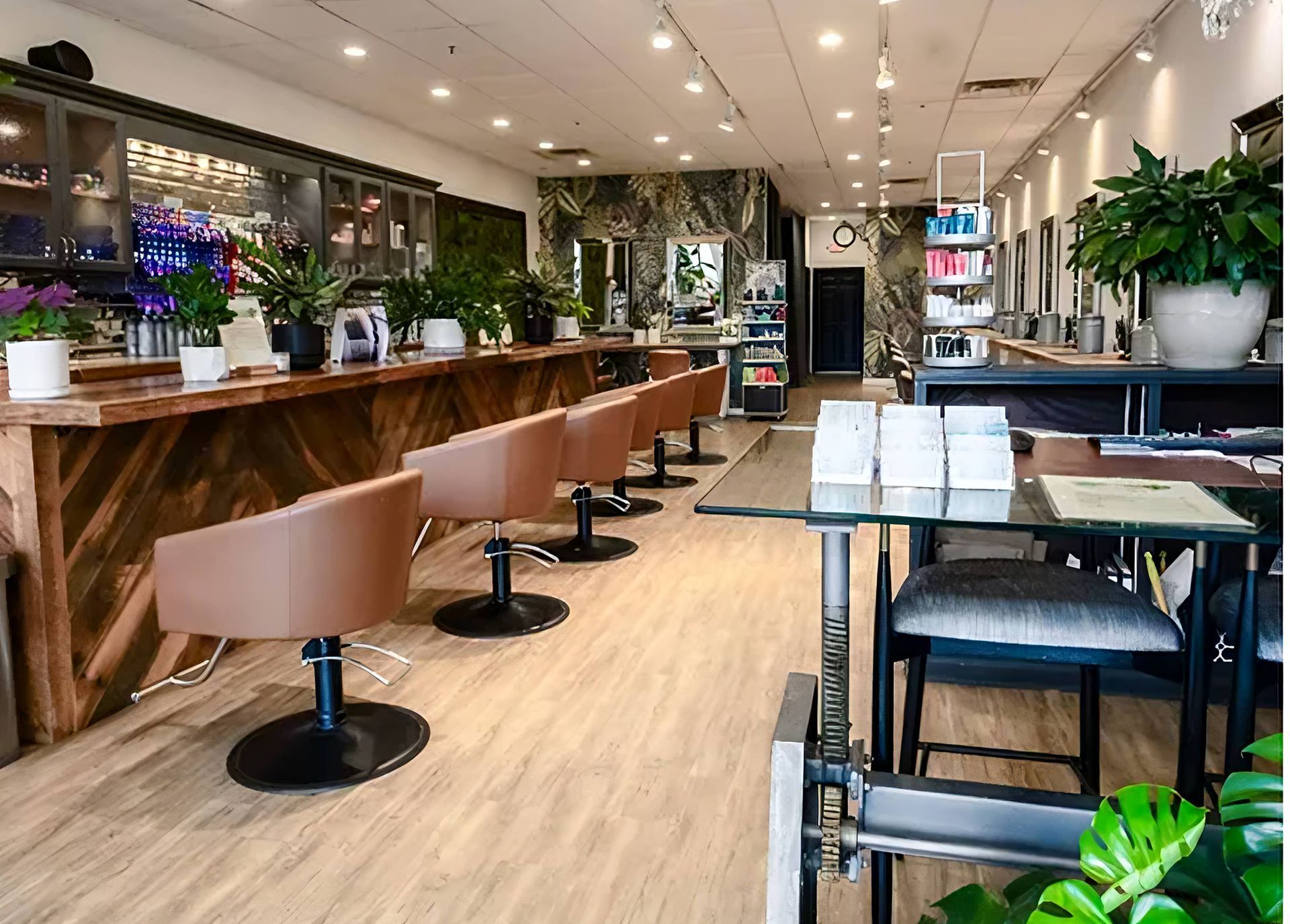 Lux Hair Bar interior at Lux Hair Bar in Lexington, Kentucky