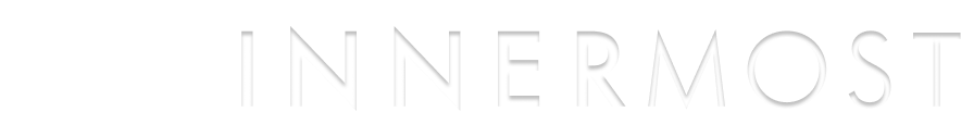 The word innermost is written in white on a white background.