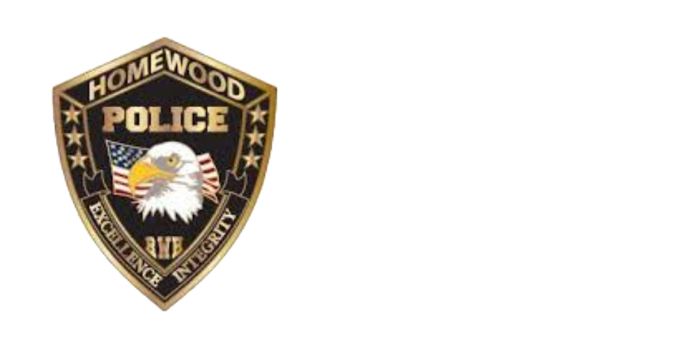 A homewood police badge with an eagle on it