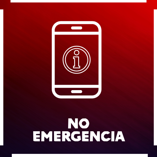 An emergency dial 911 icon with a cell phone on a red background.