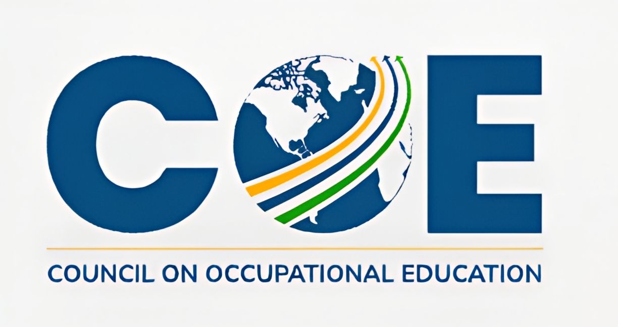 The logo for the council on occupational education