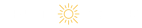 A yellow bruin solar icon of a sun with rays coming out of it on a white background.