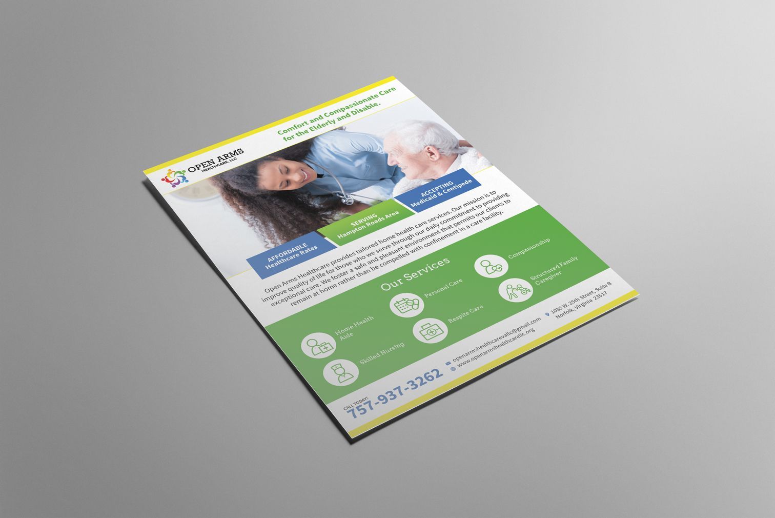 Open Hand Healthcare flyer