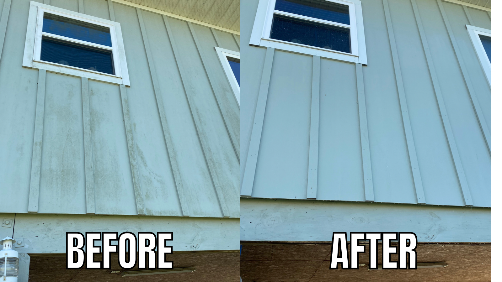 Before and After of a Gulf Shores House Wash