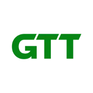 The gtt logo is green and white on a white background.