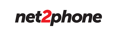 The net2phone logo is black and red on a white background.