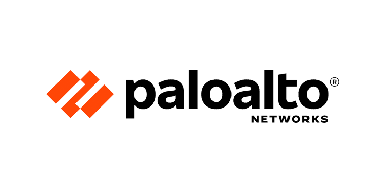 The paloalto networks logo is black and orange on a white background.