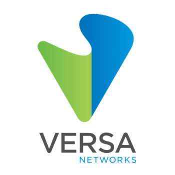 A blue and green logo for versa networks