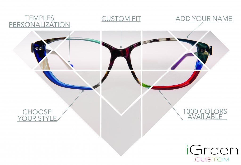 A pair of glasses in the shape of a diamond.