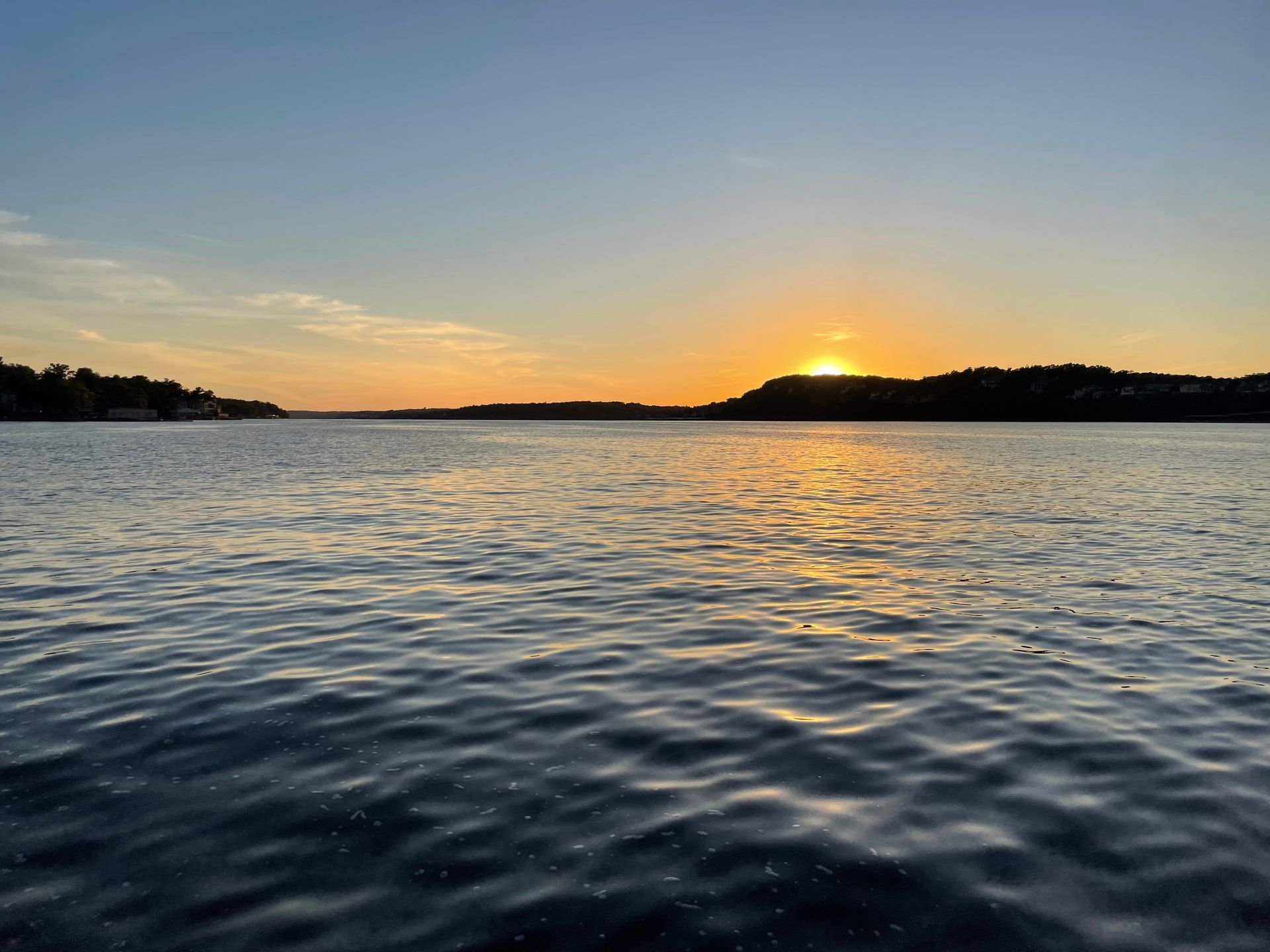 sunset over lake of the ozarks