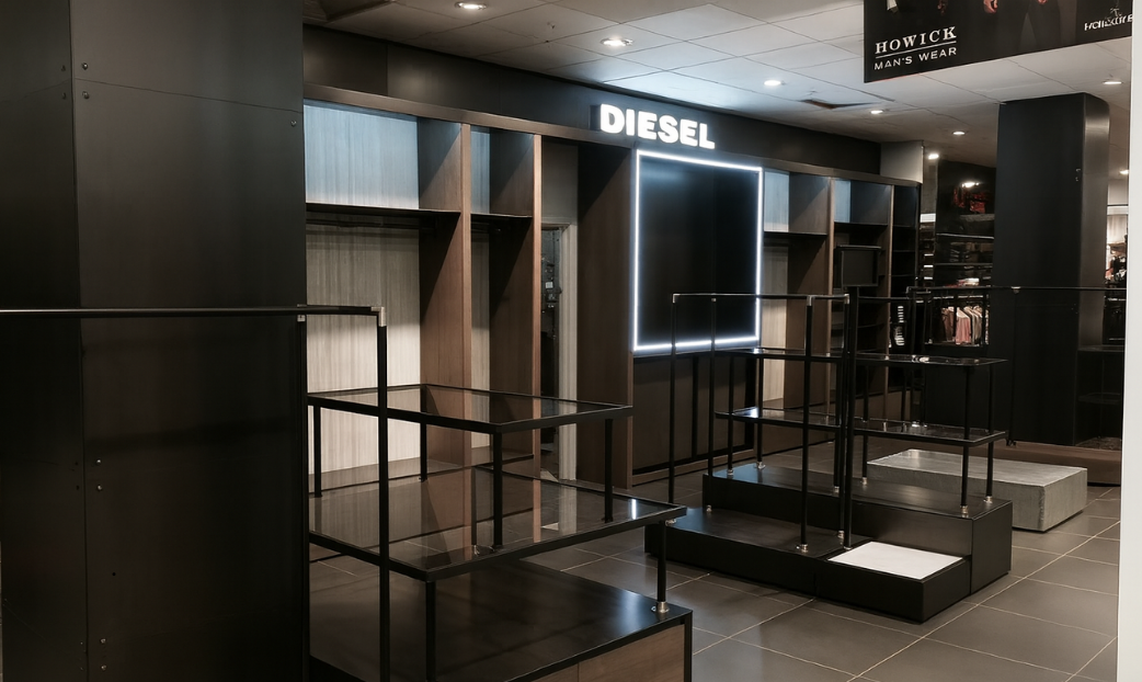 Designing and installing shop displays - Diesel