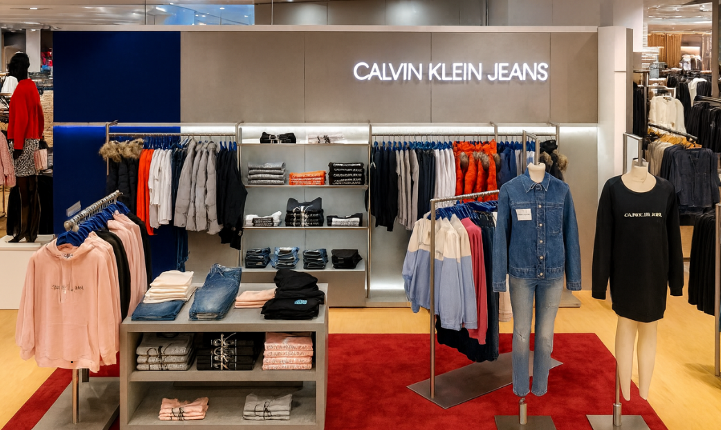 Designing and installing retail shelving - Calvin Klein Jeans