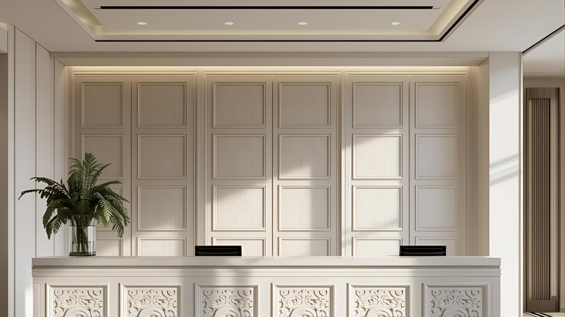 Crafted textures in commercial joinery