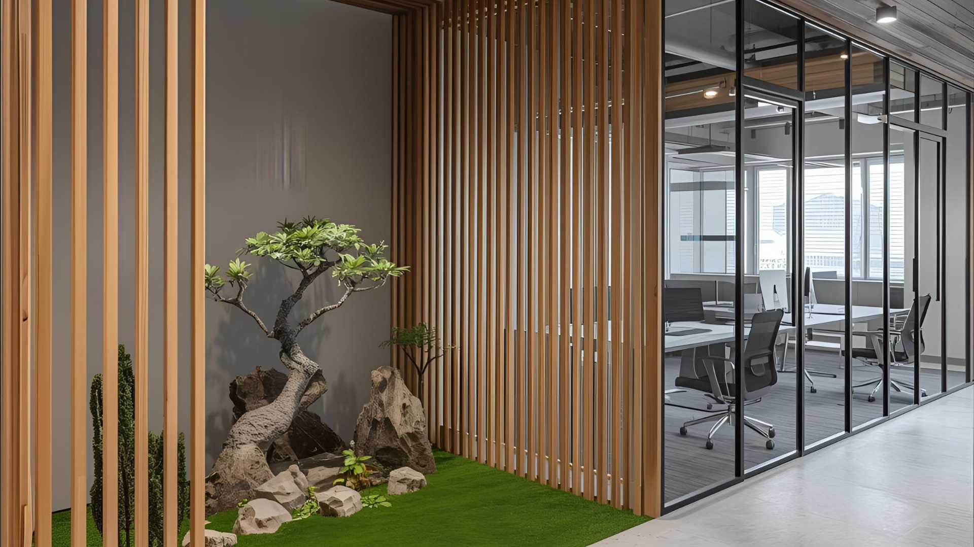 Japandi style commercial interiors