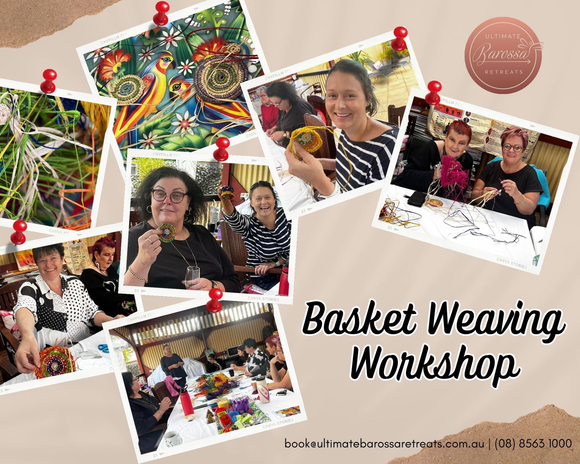 Embark on a transformative journey at the Ultimate Barossa Retreats with Mararla Weaving Workshops! Immerse yourself in the art of basket weaving guided by Kendall Fitzgerald, a proud Kaurna/Narungga woman with deep roots in the Adelaide Aboriginal community. 