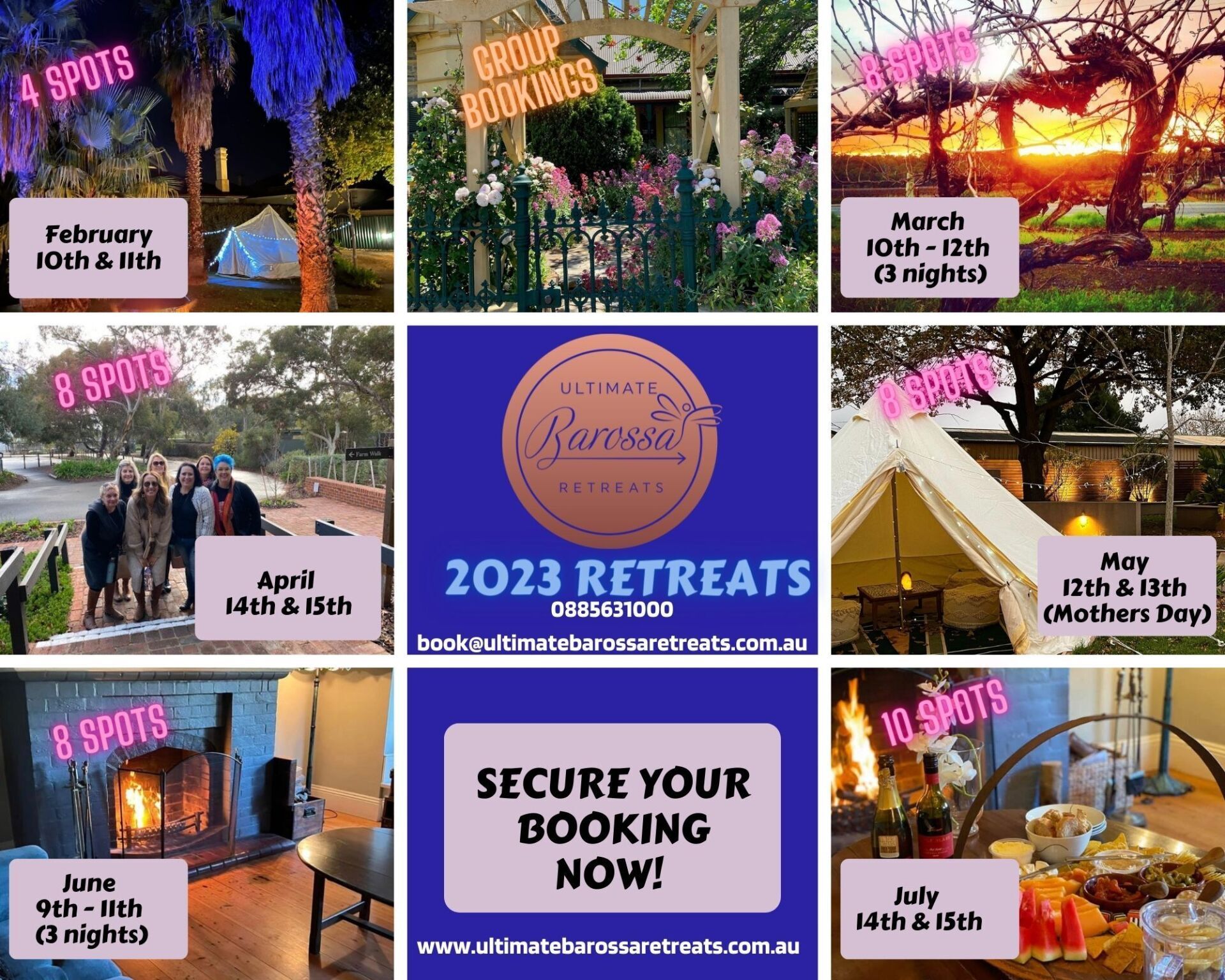 Ultimate Barossa Retreats Wellness, Body, Mind and Spirit