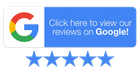 Google reviews button with 5 blue stars: Click here to view our reviews on Google!
