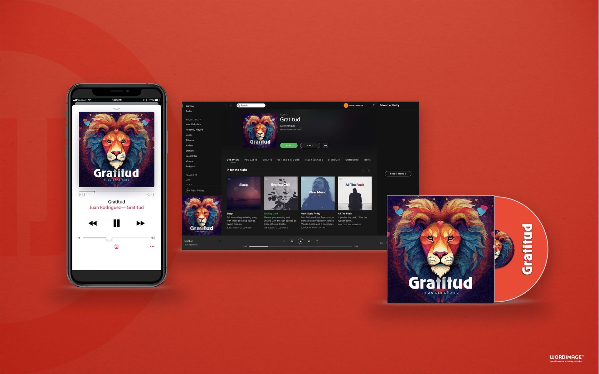 A lion is on the cover of a cd.