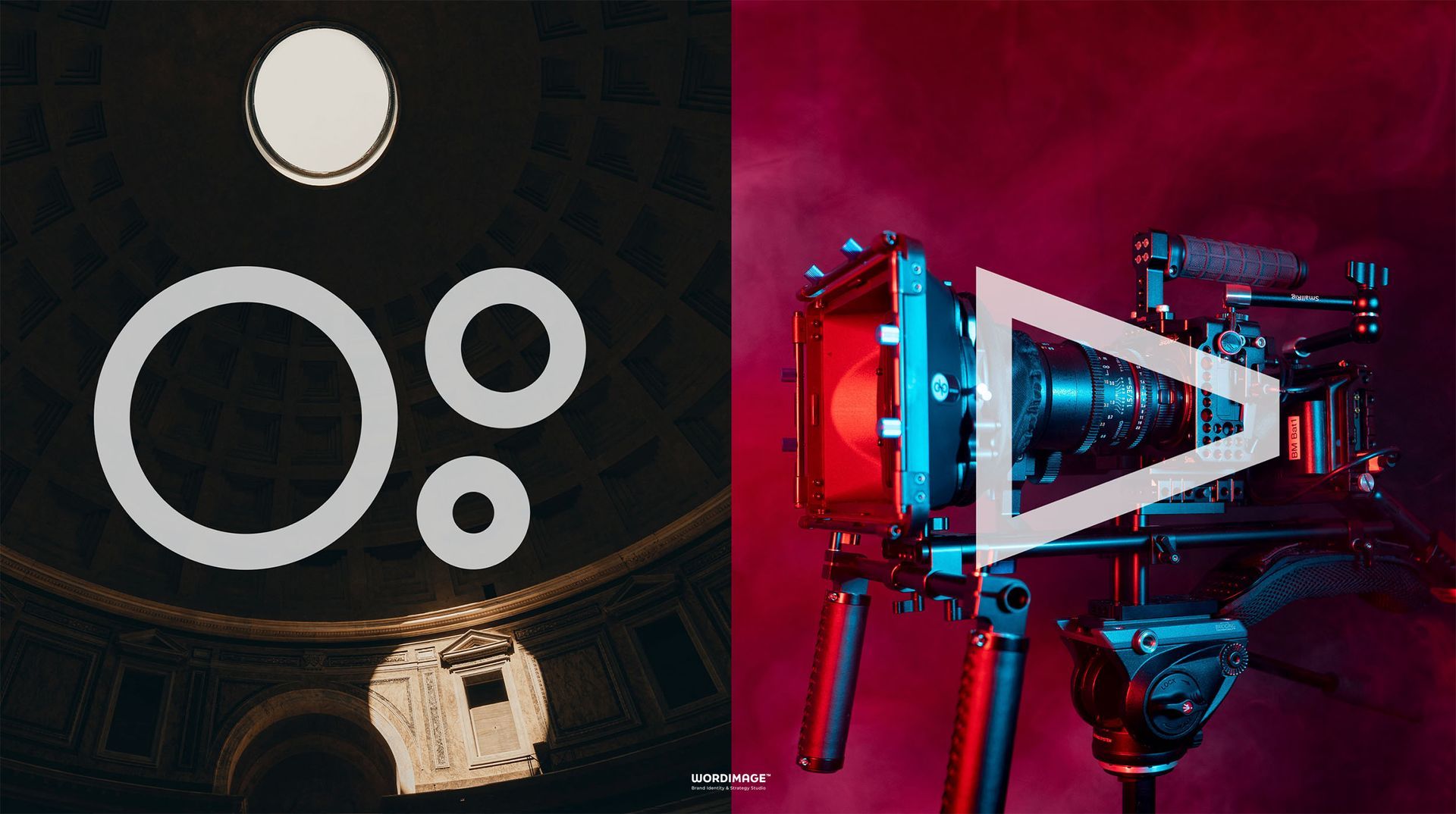 A picture of a camera next to a picture of a circle and a triangle.