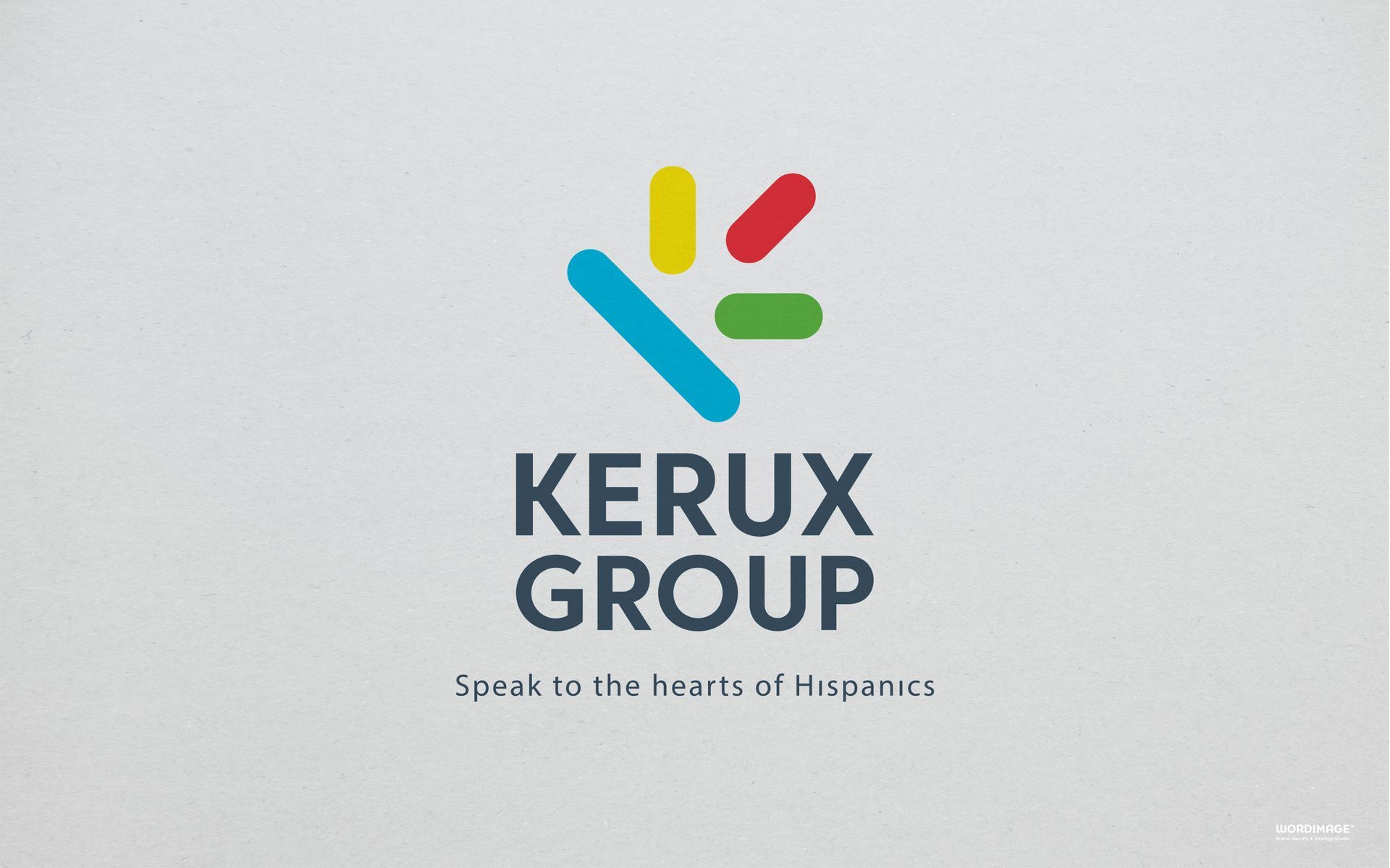The logo for kerux group speaks to the hearts of hispanics