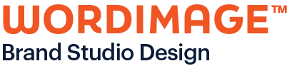 The word image brand studio design is on a white background