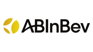 Il logo di abinbev è giallo e nero con un cerchio giallo al centro.