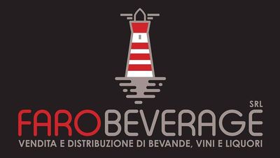 Un logo per la bevanda Faro con un faro sopra