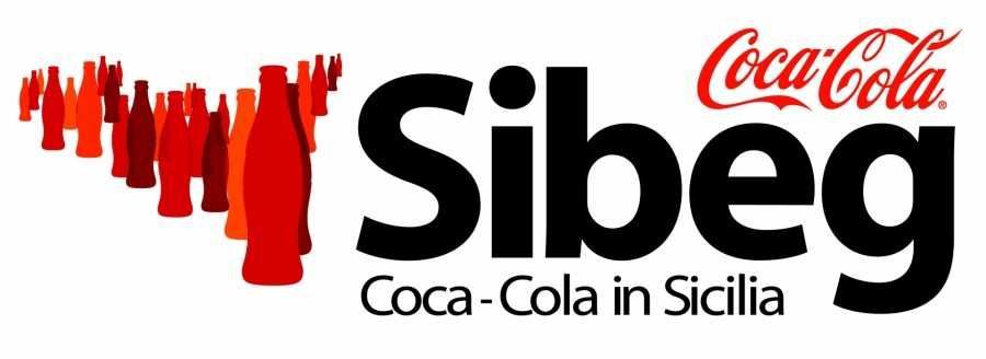 A logo for coca cola sibeg coca cola in sicilia