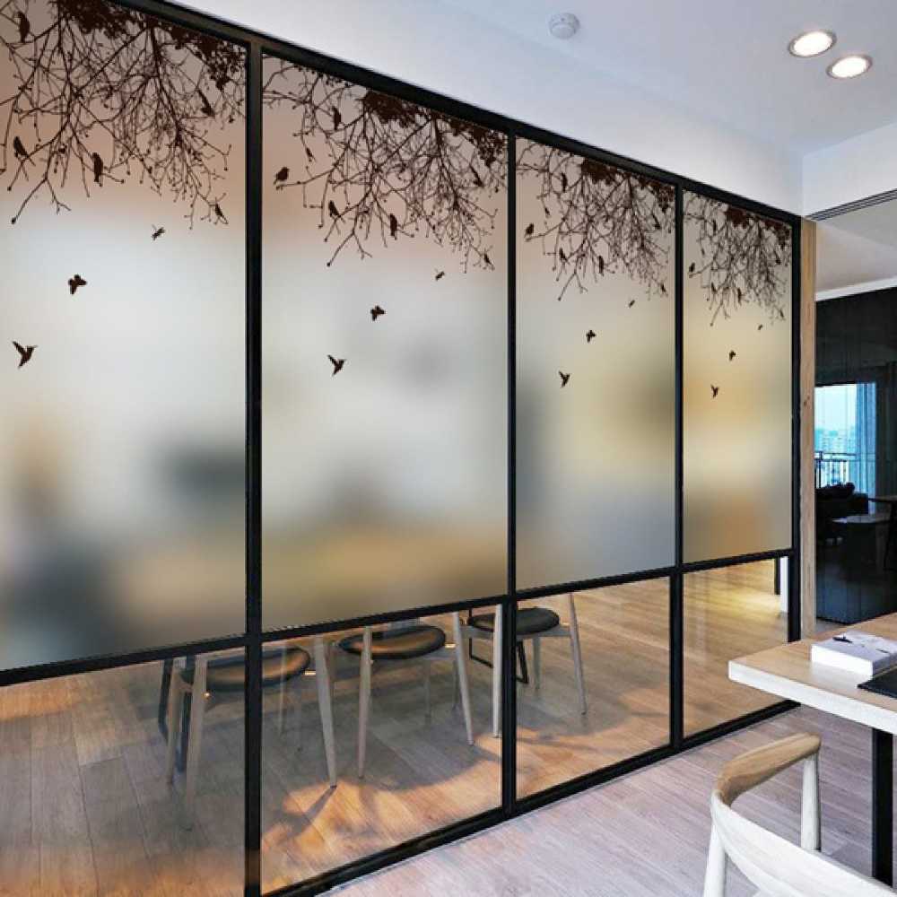 Office With Frosted Glass Doors — Premium Window Films in South Lismore, NSW