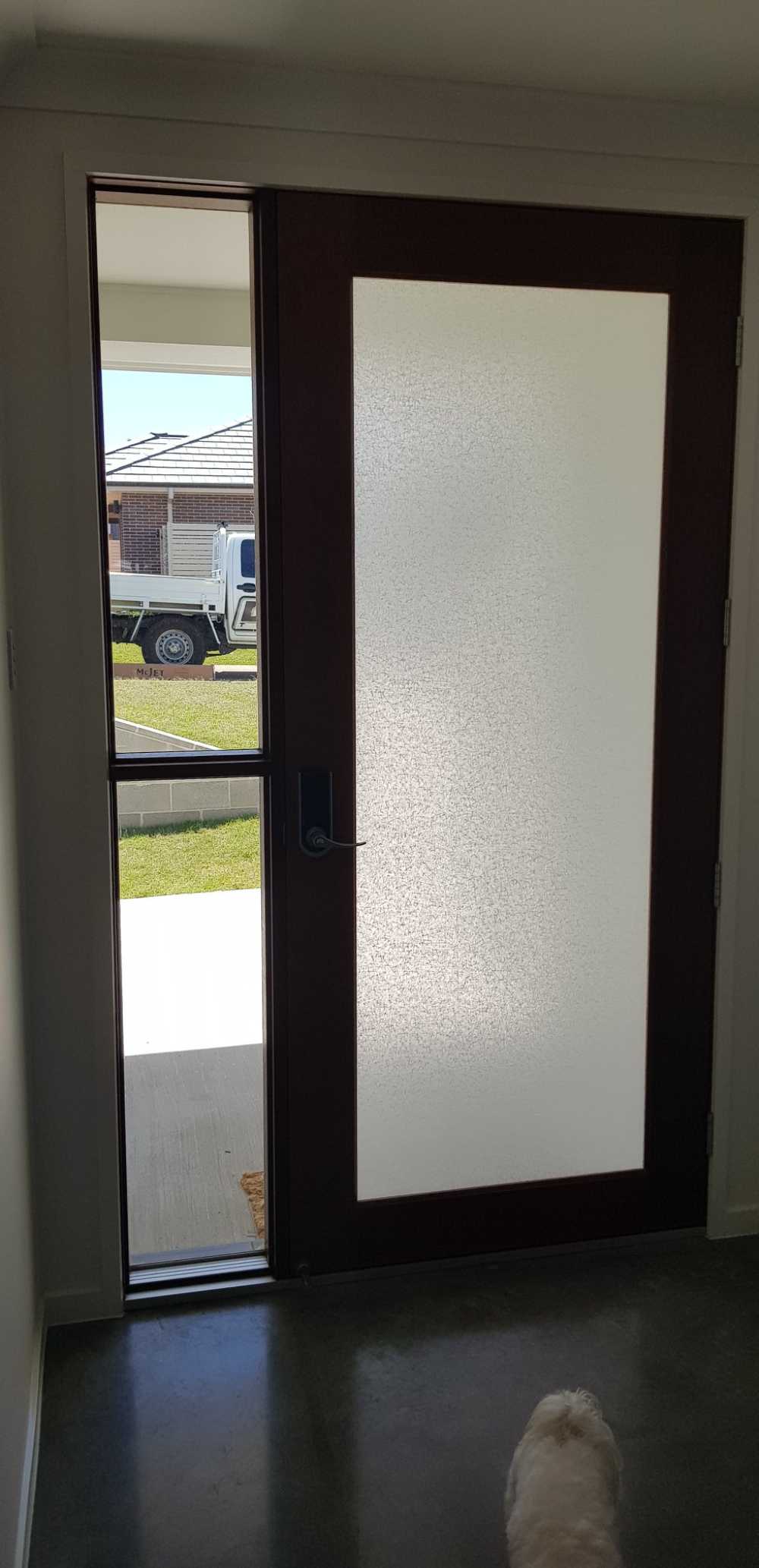 Etch Film On Front Door — Premium Window Films in South Lismore, NSW