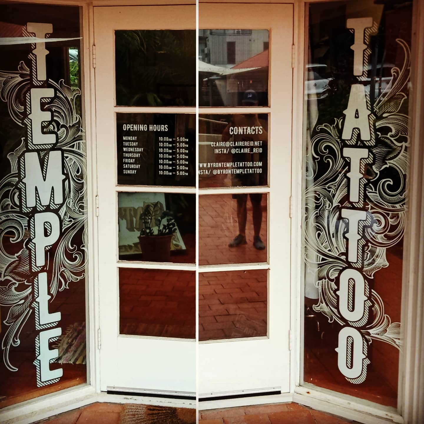 Tattoo Shop Dark Tinted Door — Darkstyle Tinting in South Lismore, NSW