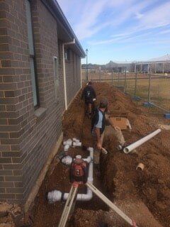 underground pipe laying for new home in dubbo