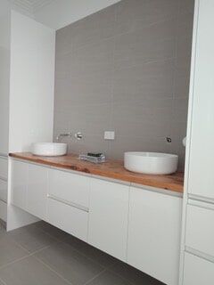 A new vanity & sink post bathroom renovation in Dubbo